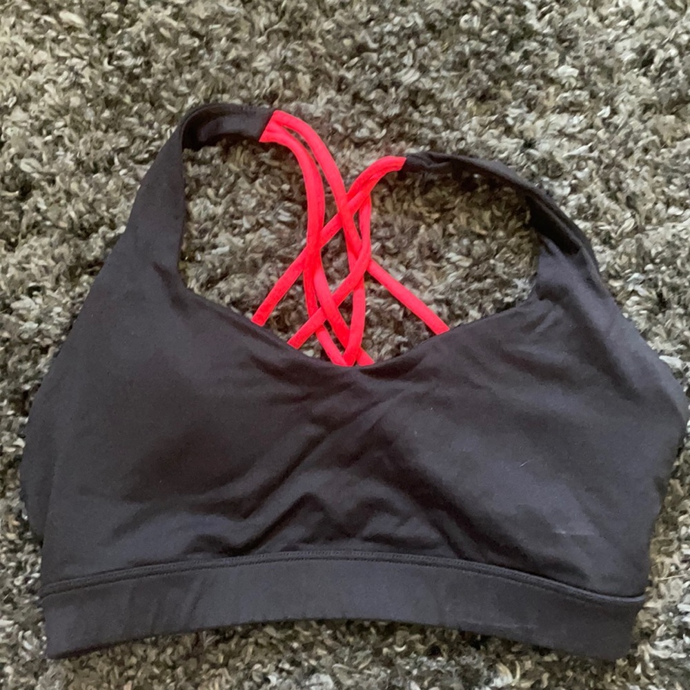 Forever 21 black/pink sports bra
